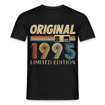 Gamer 30. Geburtstag 30 Jahre Original 1995 - Männer T-Shirt - Schwarz - Vorne - AI Model Male 178 light (178cm)