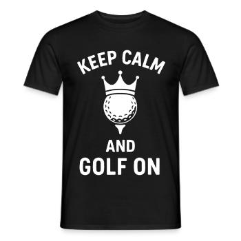 Restez calme et jouez au golf sur le tee Golf Lover - T-shirt homme - noir - Devant - AI Model Male 178 light (178cm)
