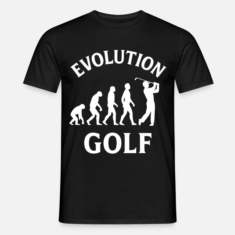 Evolution Golf Drôle de Golf Design - T-shirt homme - noir