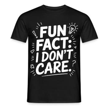 Fun Fact I don't care - Men's T-Shirt - black - Front - AI Model Male 178 light (178cm)