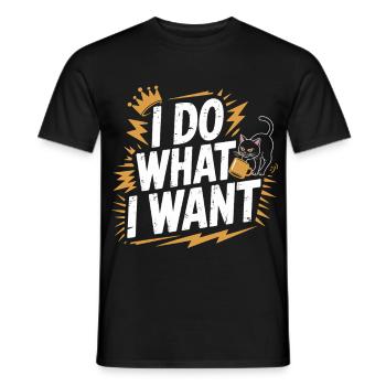 Ich tu, was ich will - Männer T-Shirt - Schwarz - Vorne - AI Model Male 178 light (178cm)