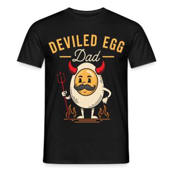 Teuflisches Ei Papa Thanskgiving Abendessen - Männer T-Shirt - Schwarz - Vorne - AI Model Male 178 light (178cm)