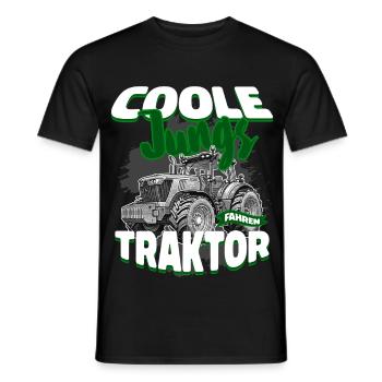 Cool Guys Conduire Tracteur Agriculteur Village Enfant Tracteur - T-shirt homme - noir - Devant - AI Model Male 178 light (178cm)