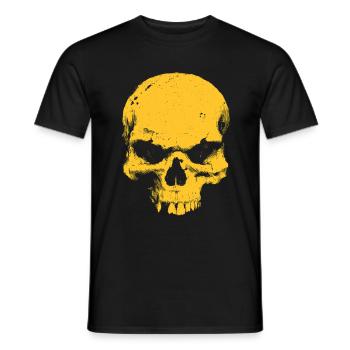 Contraste crâne jaune - T-shirt homme - noir - Devant - AI Model Male 178 light (178cm)