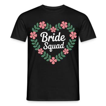Bride Squad Blumenherz - Männer T-Shirt - Schwarz - Vorne - AI Model Male 178 light (178cm)