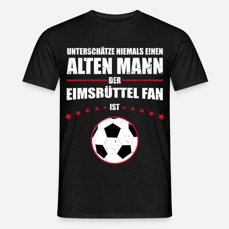 Alter Mann - Eimsbüttel Fußball Fan | Retro - Männer T-Shirt - Schwarz