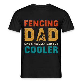Fencing Dad Cooler Than Regular Dad - Männer T-Shirt - Schwarz - Vorne - AI Model Male 178 light (178cm)