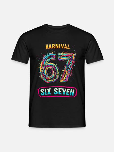 6 7 Meme Kostümersatz Fasching Karneval  - Männer T-Shirt - Schwarz