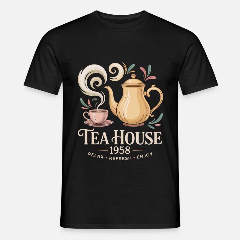 Vintage Tee Werbung - Männer T-Shirt - Schwarz