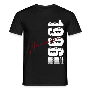 30ème Anniversaire Original Novembre Millésime 1996 - T-shirt homme - noir - Devant - AI Model Male 178 light (178cm)