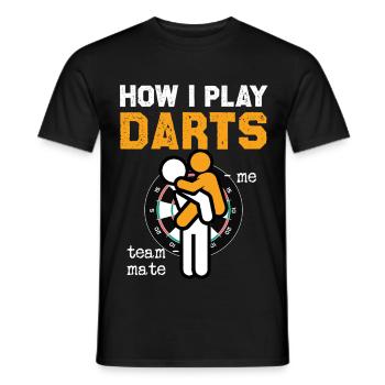 Darts Hug Team Spirit - Men's T-Shirt - black - Front - AI Model Male 178 light (178cm)