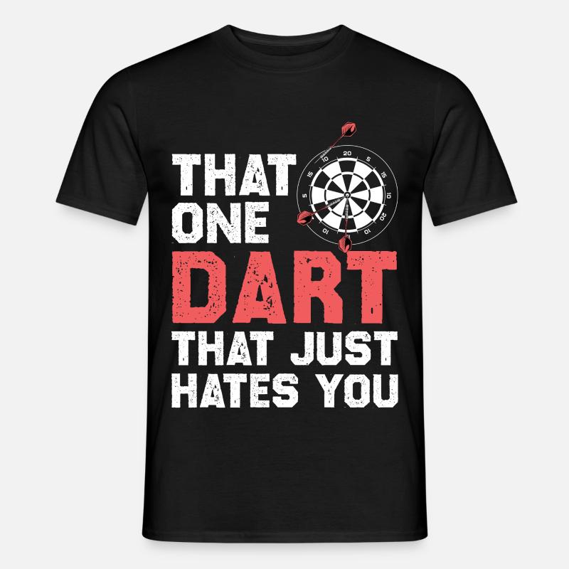 Dart der dich hasst - Männer T-Shirt - Schwarz
