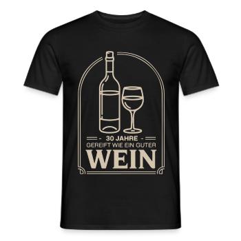 30 Jahre gereift wie ein guter Wein - Männer T-Shirt - Schwarz - Vorne - AI Model Male 178 light (178cm)