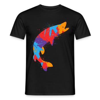 Bunter Hecht Angeln Hechte Fischen Angler - Männer T-Shirt - Schwarz - Vorne - AI Model Male 178 light (178cm)