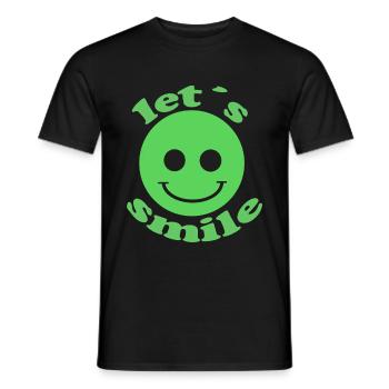 Let´s Smile - Männer T-Shirt - Schwarz - Vorne - AI Model Male 178 light (178cm)