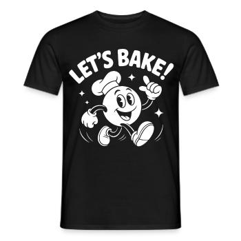 Lets Bake Cartoon Backen Mascot - Männer T-Shirt - Schwarz - Vorne - AI Model Male 178 light (178cm)