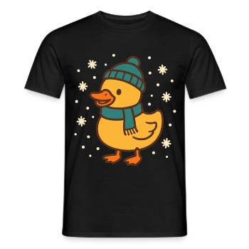 Lustige Weihnachtsente Winter Urlaub Jubel - Männer T-Shirt - Schwarz - Vorne - AI Model Male 178 light (178cm)