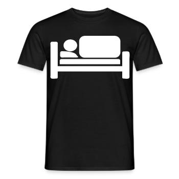 Cool Bed Silhouettes Pictogram Design - Men's T-Shirt - black - Front - AI Model Male 178 light (178cm)