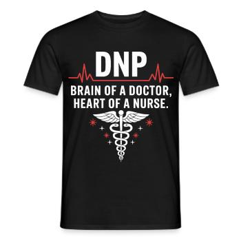 DNP Brain Heart Caregiver - Men's T-Shirt - black - Front - AI Model Male 178 light (178cm)
