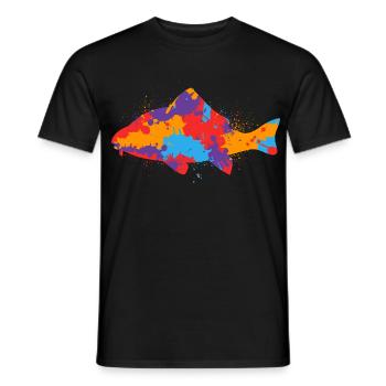 Bunter Karpfen Angeln Karpfenangler Fischen Angler - Männer T-Shirt - Schwarz - Vorne - AI Model Male 178 light (178cm)