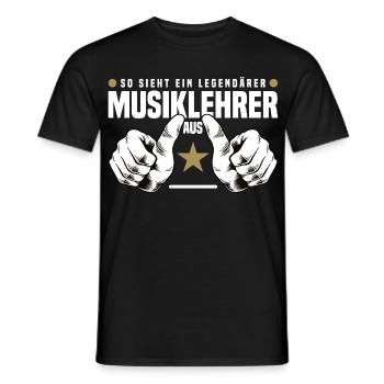Musiklehrer - Männer T-Shirt - Schwarz - Vorne - AI Model Male 178 light (178cm)