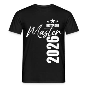 Master réussi 2026 - Examen - Réussite - T-shirt homme - noir - Devant - AI Model Male 178 light (178cm)