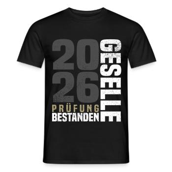 Remise des diplômes de compagnon 2026 - T-shirt homme - noir - Devant - AI Model Male 178 light (178cm)