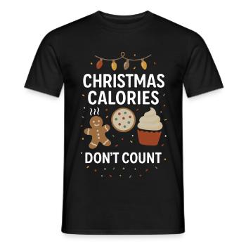 Weihnachtskalorien zählen nicht Lustiger Feiertag - Männer T-Shirt - Schwarz - Vorne - AI Model Male 178 light (178cm)