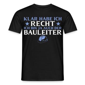 Bauleiter klar habe ich recht - Bauherr - Männer T-Shirt - Schwarz - Vorne - AI Model Male 178 light (178cm)