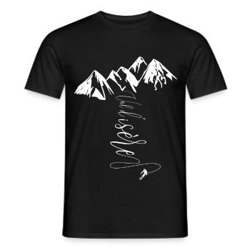 Val d'Isère Ski Espace Killy Village Haute Savoie - Männer T-Shirt - Schwarz - Vorne - AI Model Male 178 light (178cm)