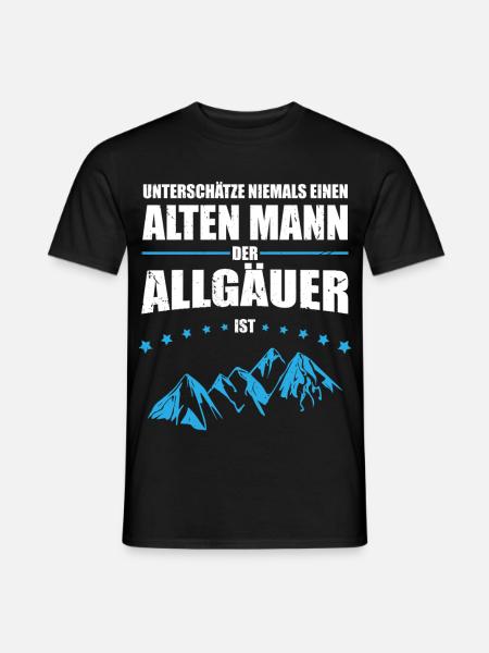 Geschenk Alter Mann - Allgäuer | Retro Vintage - Männer T-Shirt - Schwarz