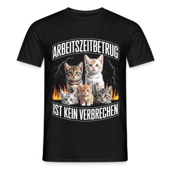 Arbeitszeitbetrug Ist Kein Verbrechen Y2K Bootleg - Männer T-Shirt - Schwarz - Vorne - AI Model Male 178 light (178cm)