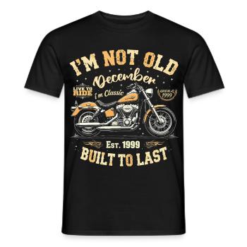 Je ne suis pas vieux Décembre Année de construction 1999 - T-shirt homme - noir - Devant - AI Model Male 178 light (178cm)