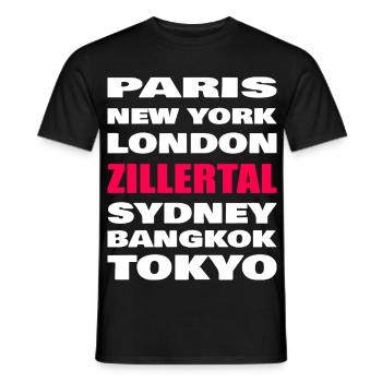 Zillertal Alpen  - Männer T-Shirt - Schwarz - Vorne - AI Model Male 178 light (178cm)