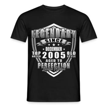 Décembre 2005 Jubilé 2005 Légendes Décembre - T-shirt homme - noir - Devant - AI Model Male 178 light (178cm)