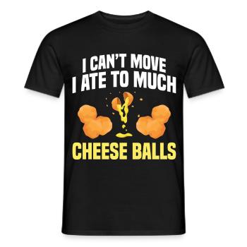  Cheese Ball Accessories Foodie Costume for Kids - Men's T-Shirt - black - Front - AI Model Male 178 light (178cm)
