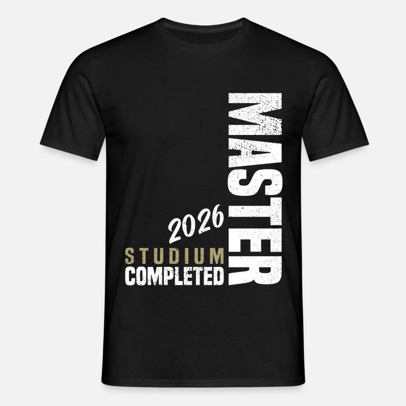 Master Studium Abschluss 2026 - Männer T-Shirt - Schwarz