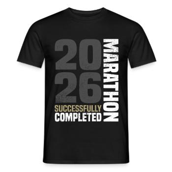 Marathon 2026 - Men's T-Shirt - black - Front - AI Model Male 178 light (178cm)
