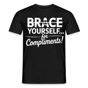 Bouche en métal Orthodontie Journey Art - T-shirt homme - noir - Devant - AI Model Male 178 light (178cm)