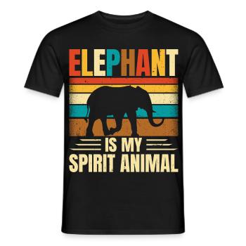 Elefant - Männer T-Shirt - Schwarz - Vorne - AI Model Male 178 light (178cm)