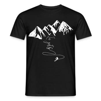 Les Gets Ski VTT Portes du Soleil Village Station - Men's T-Shirt - black - Front - AI Model Male 178 light (178cm)