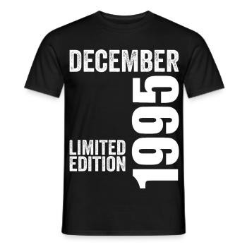 Cadeau Anniversaire Rétro - Décembre 1995 - T-shirt homme - noir - Devant - AI Model Male 178 light (178cm)
