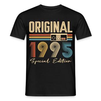 Gamer 30th Birthday 30th Anniversary Original 1995 - Men's T-Shirt - black - Front - AI Model Male 178 light (178cm)
