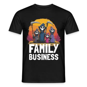Entreprise familiale – Funny Grim Reaper Family Moto - T-shirt homme - noir - Devant - AI Model Male 178 light (178cm)