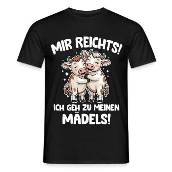 Landwirt Mir reichts ich geh zu meinen Mädels - Männer T-Shirt - Schwarz - Vorne - AI Model Male 178 light (178cm)
