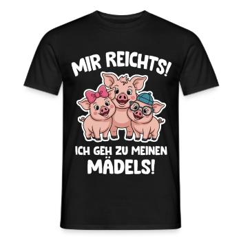 Landwirt Mir reichts ich geh zu meinen Mädels - Männer T-Shirt - Schwarz - Vorne - AI Model Male 178 light (178cm)
