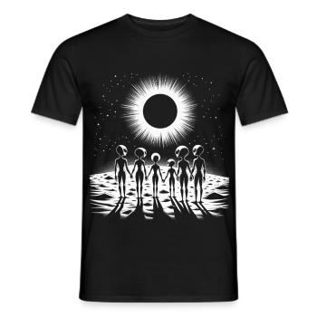 Silhouette Cosmique Cercle Familial - T-shirt homme - noir - Devant - AI Model Male 178 light (178cm)