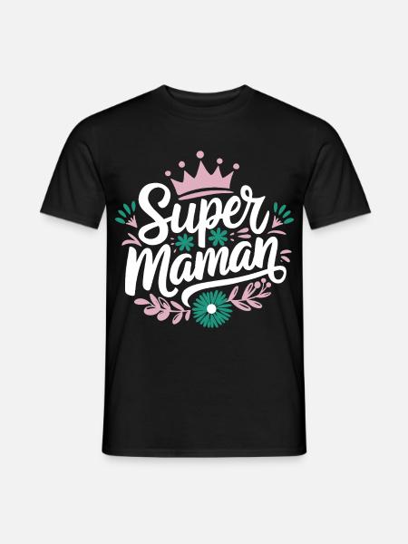 Super-Mama - Männer T-Shirt - Schwarz