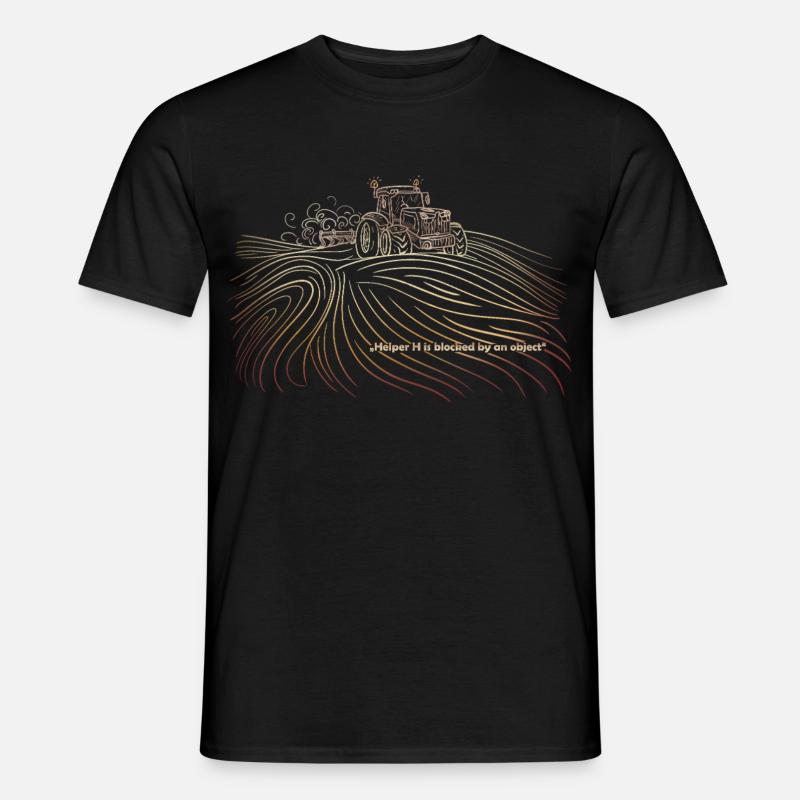 Farming Simulator "Helper H is blocked by an - Men’s T-shirt - black