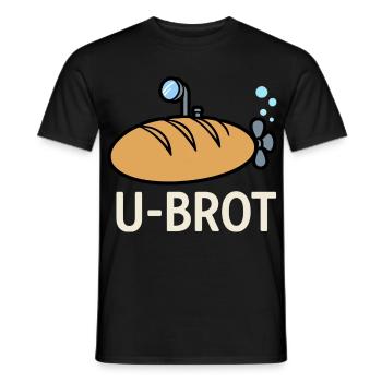 U-Brot Retro Logo - Männer T-Shirt - Schwarz - Vorne - AI Model Male 178 light (178cm)